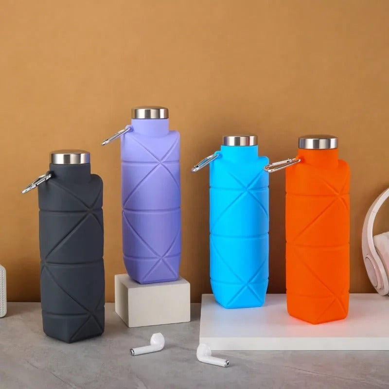Collapsible Silicone Sports Water Bottle – 700ml