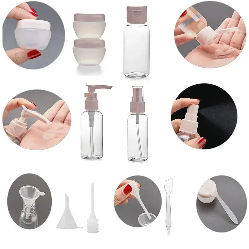 11-Piece Refillable Travel Bottle Set