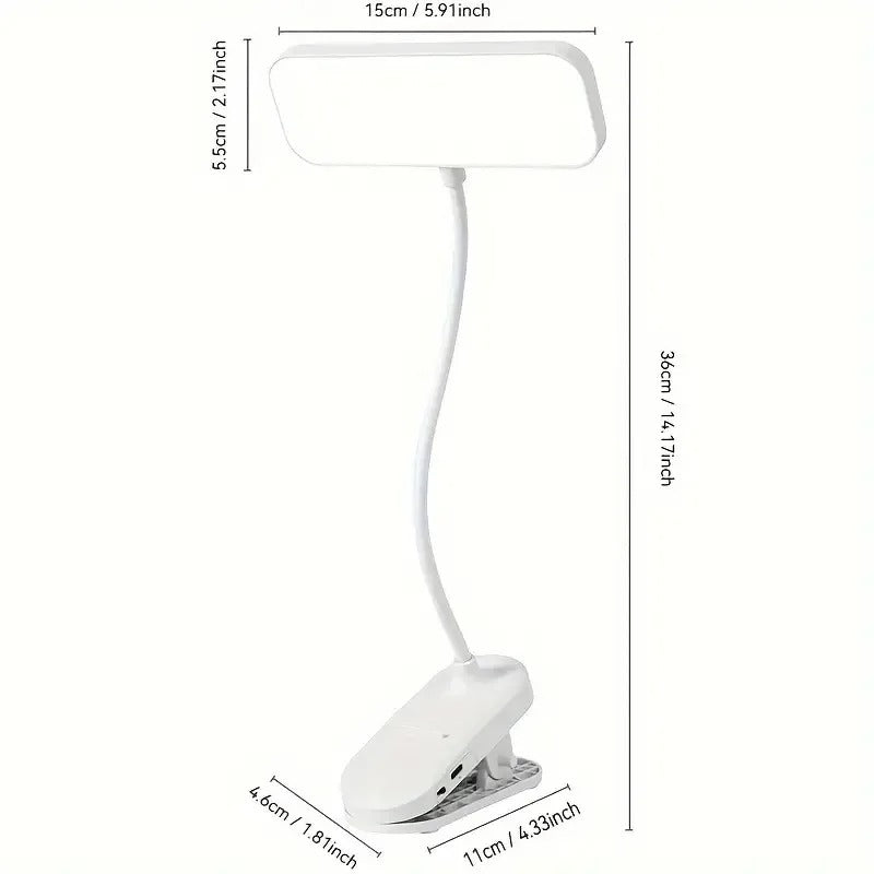 Clip-On LED Rechargeable Desk Lamp