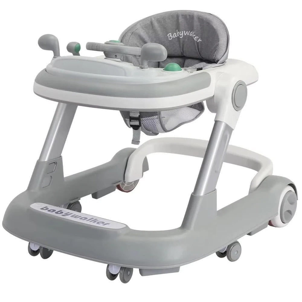 2-in-1 Baby Walker with Feeding & Music Tray